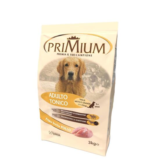 Hrană uscată pentru câini PRIMIUM, Cu pui, Pentru adulți, 3 kg