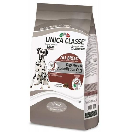 Hrană uscată pentru câini UNICA CLASSE, Cu miel, Pentru digestie sensibilă