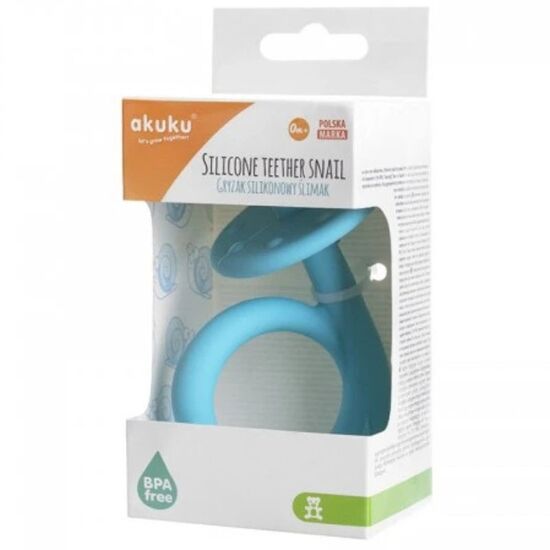 Прорезыватель силиконовый AKUKU A0114 Snail Blue, изображение 5