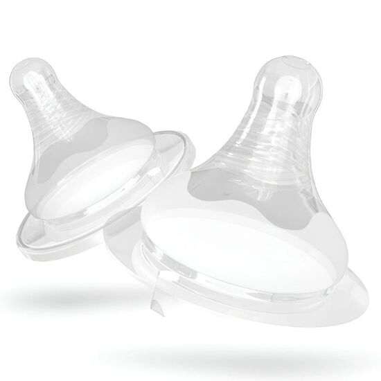 Tetina din silicon NENO  anti-colici, marimea M, 2 buc