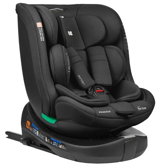 Scaun auto KIKKABOO i-Size Isofix i-Round Black, 0-36 kg