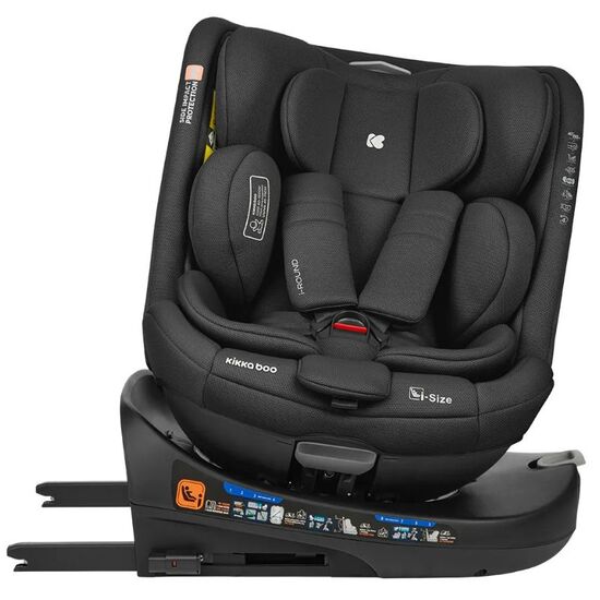 Scaun auto KIKKABOO i-Size Isofix i-Round Black, 0-36 kg, 9 image