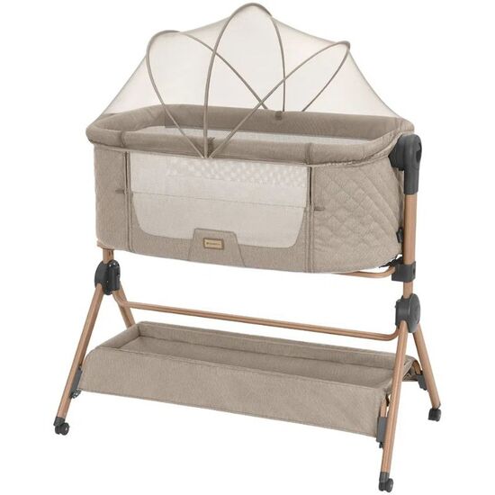 Patut co-sleeper + scaun de masa KIKKABOO Sleat Me Beige, 2 image