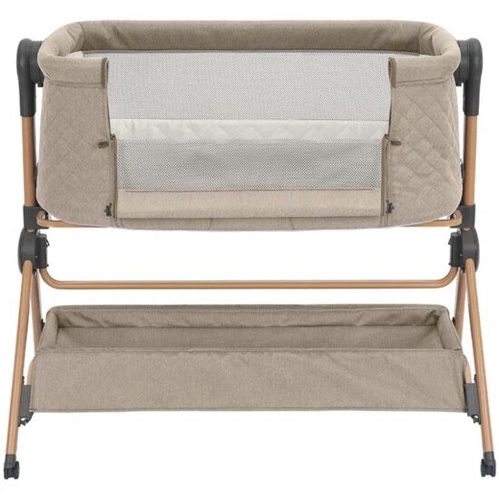 Patut co-sleeper + scaun de masa KIKKABOO Sleat Me Beige, 7 image