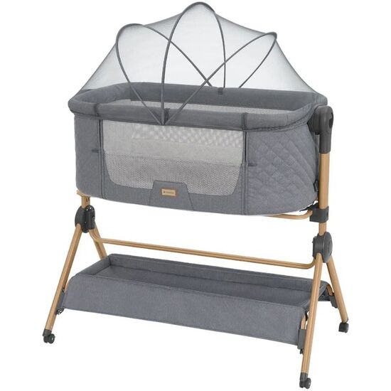 Patut co-sleeper + scaun de masa KIKKABOO Sleat Me Grey, 2 image