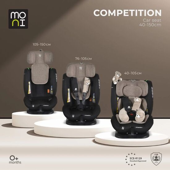 Scaun auto MONI i-Size Competition Cool Beige, 0-36 kg, 10 image