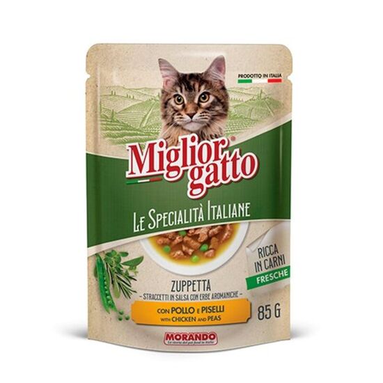 Набор Morando Суп Prof Gatto, Курица и горох, 85 г, 6 шт, изображение 2
