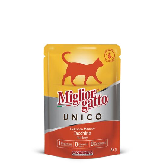Set Morando Hrana umeda Prof Gatto Mousse Monoproteic, Curcan, 85 g, 6 buc, 2 image
