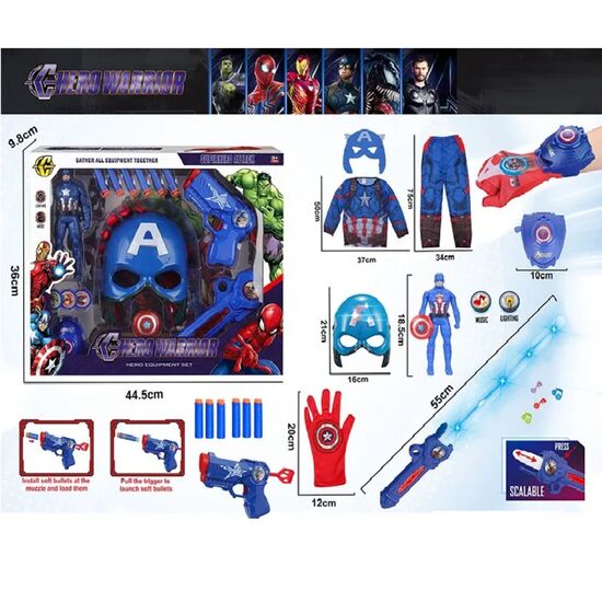 Set de arme cu masca, erou si costum 72569