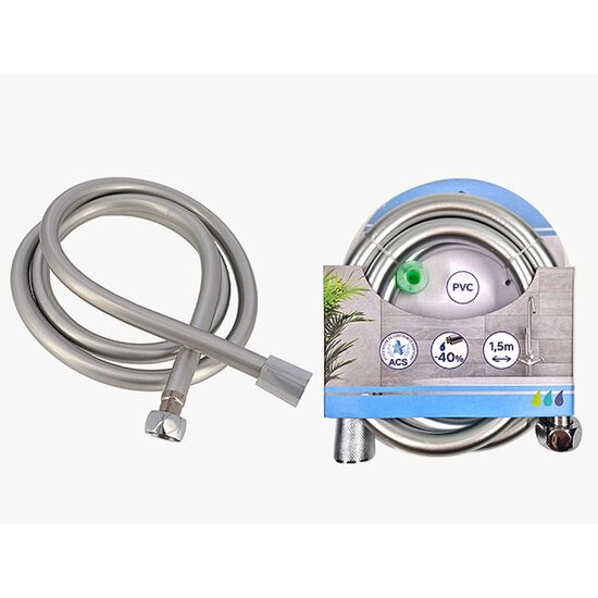 Furtun pentru dus Tendance 1.5m, silicon, PVC, metalic