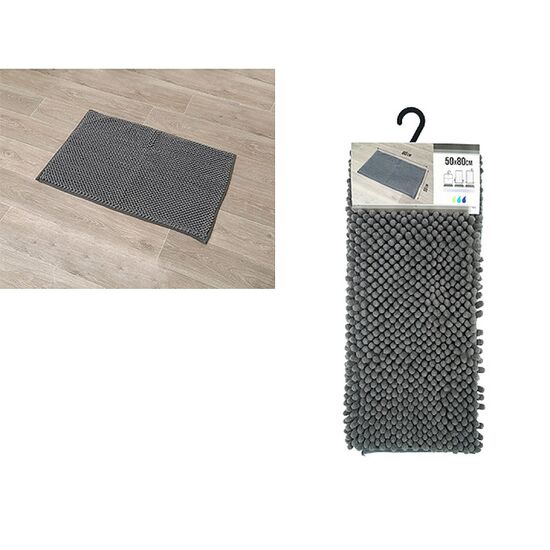 Covoras pentru baie Tendance, microfibra, 50х80 cm, gri