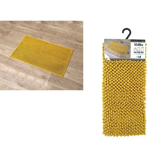 Covoras pentru baie Tendance, microfibra, 50х80 cm, galben-mustar