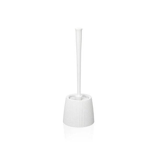 Щетка WC Econova Velvet, с подставкой, 12.8х12.8х37 см, белый