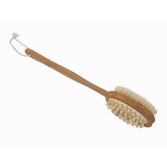 Perie de corp Tendance, dubla, 42x7,5x6 cm, maner din lemn
