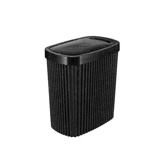 Контейнер для мусора Econova Velvet, 1.9l, 16х10х17.2 см, черный гранит