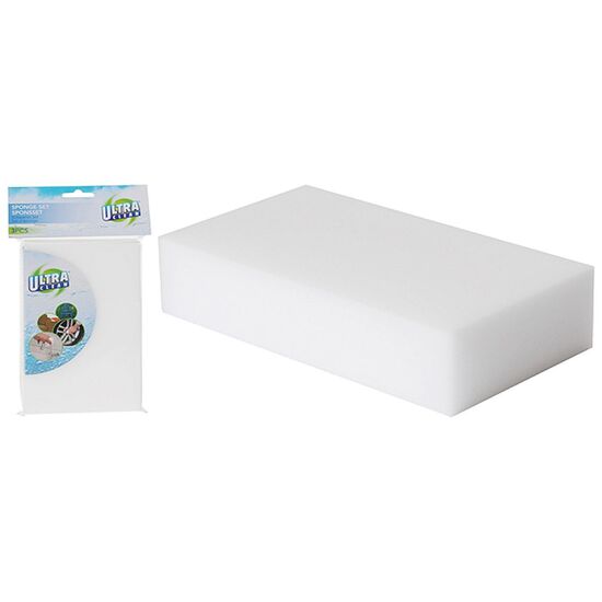 Набор губок для посуды Ultra Clean, 11х6х2 см, меламин, 3 шт