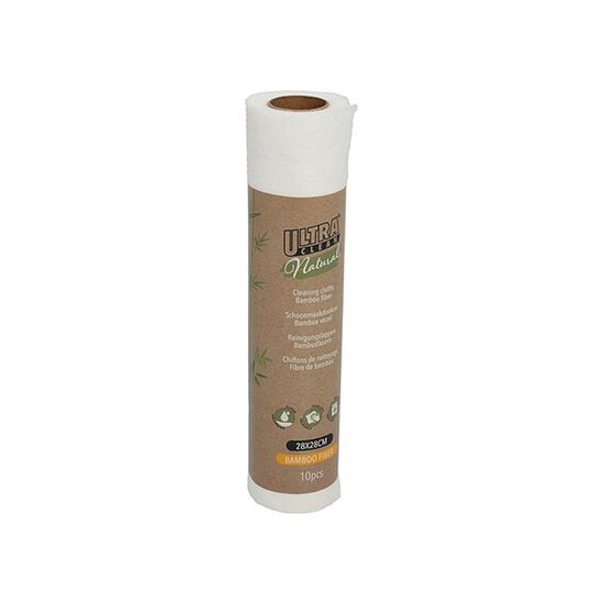Lavete pentru curatenie Ultra Clean, in sul, fibra de bambus, 28x28 cm, 10 buc