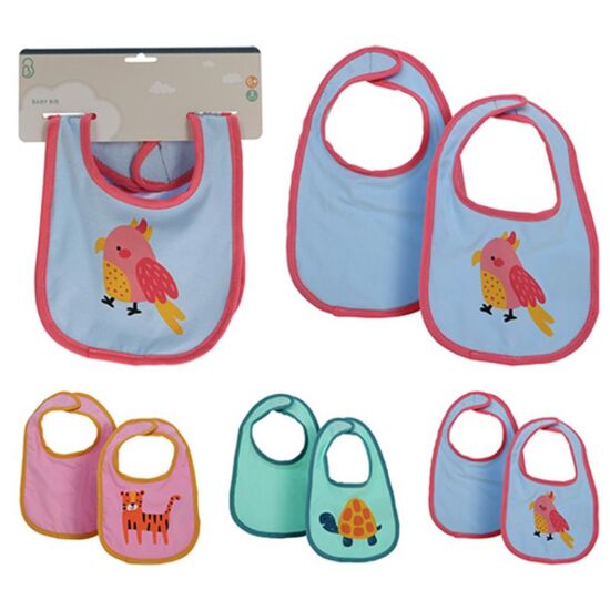 Set bavete pentru bebelusi, bumbac, 2 buc