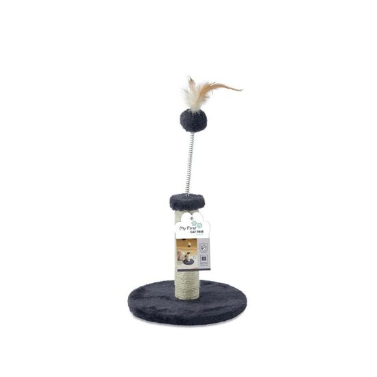 Stâlp de zgâriat M-PETS My First CAT TREE Feather Dark Grey