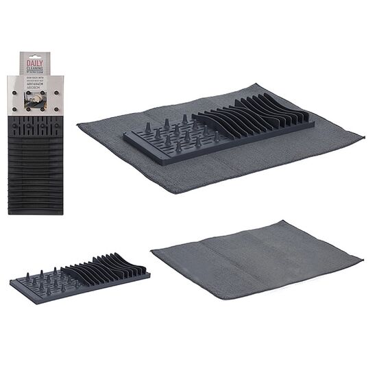 Uscator pentru vesela Ultra Clean 40х16х4 cm + covoras microfibra 48х38 cm