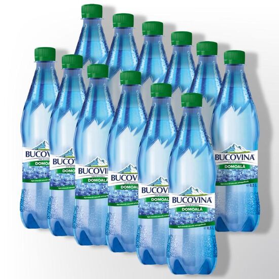 Набор воды BUCOVINA, Минеральная, Слабо газированная, 0.5 л, 12 шт