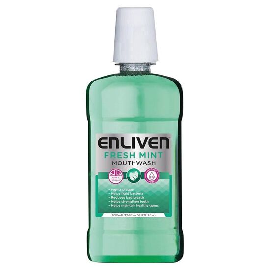 Apă de gură ENLIVEN Fresh Mint, 500 ml