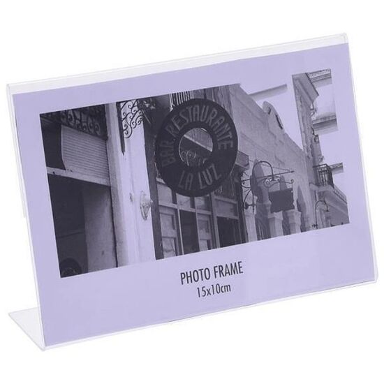 Фоторамка пластиковая, L-форма горизонтальная, 15х10 см