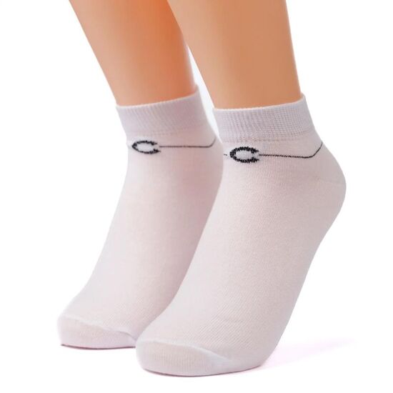 Sosete CRISTA TRICOT, Marimea 39-41, Inaltime 7 cm, Cu lurex, Albe, 3 image