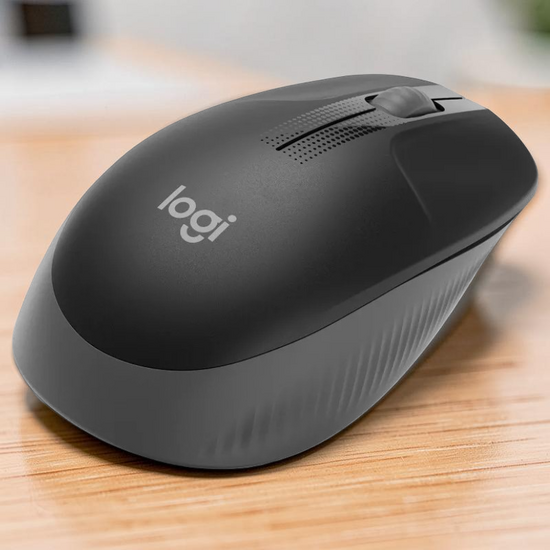 Беспроводная мышь LOGITECH, M190, Grey, Full-size