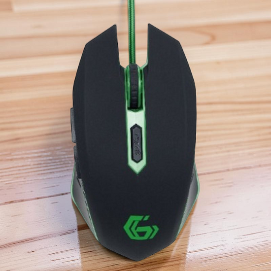 Mouse pentru gaming GEMBIRD, MUSG-001-G, Gaming Optical Mouse, Black-Green