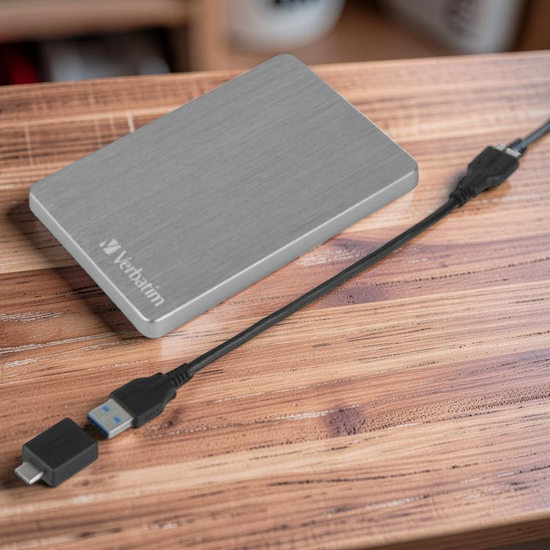 Unitate de stocare portabila HDD VERBATIM Store 'n' Go ALU Slim, 2.5”, 1.0TB, USB3.2, Space Grey