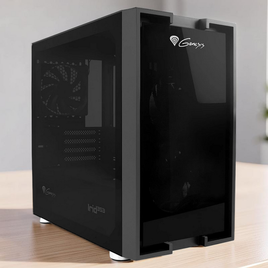 Корпус GENESIS Irid 353, ARGB, MATX, Черный