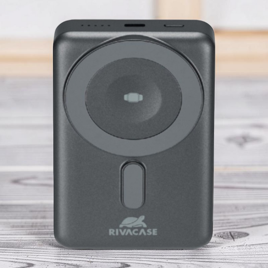 Внешний аккумулятор Rivacase VA2608, 10000 мАч, Magsafe 15W + QC/PD20W, серый