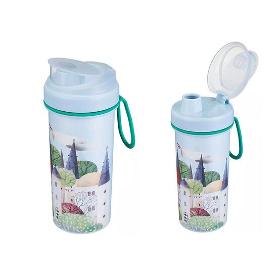 Sticla pentru copii Plastishka, 0.4l, plastic, bucla, albastru deschis