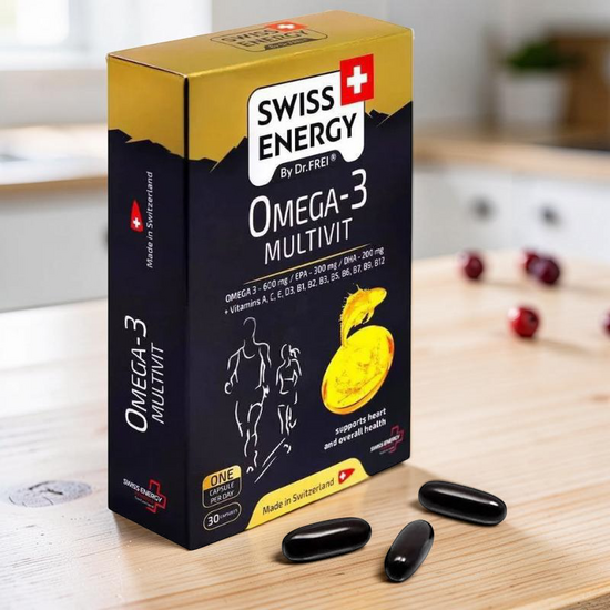 Capsule SWISS ENERGY OMEGA-3 MULTIVIT, 30 capsule