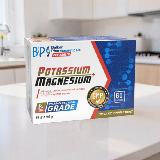 Supliment alimentar Balkan Pharmaceuticals Potassium + Magnesium, 60 tablete