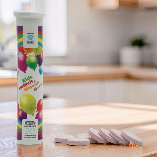 Пищевая добавка LEBEN Kids Multivit & Minerals Effervescent, 20 шипучих таблеток