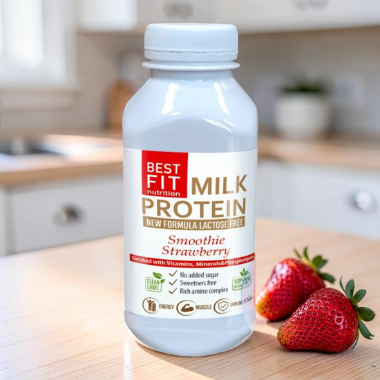 Набор Протеин молочный BEST FIT Smoothie Strawberry, без лактозы, 40 г х 3 шт