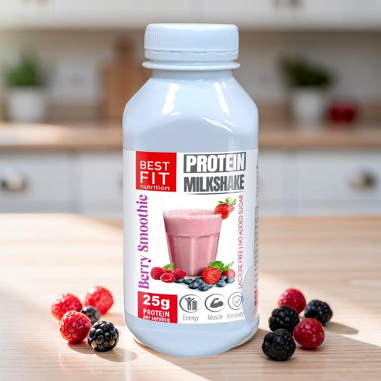 Набор Протеиновый концентрат из молока BEST FIT Milkshake Berry Smoothie 40 г х 3 шт