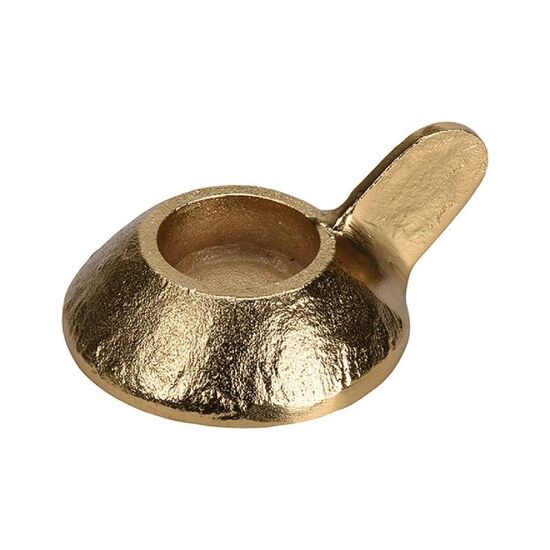 Suport pentru lumanare "Golden Night", Metalic, 12x5 cm, Auriu