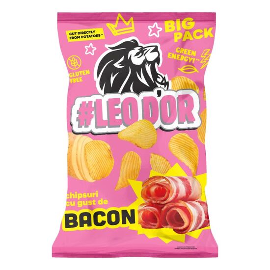 Chipsuri LEOD'OR, cu gust de bacon, 150 g