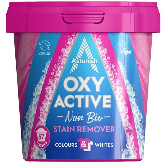 Solutie pentru indepartarea petelor ASTONISH Oxy Active Non Bio, 1.25 kg