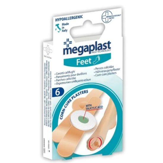 Пластырь для стоп MEGAPLAST, против мозолей, 6 шт