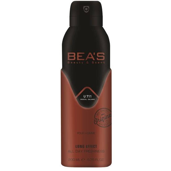 Дезодорант-спрей BEA'S U 711E, Еловая смола и Кедр, универсальный, 200 мл, изображение 2