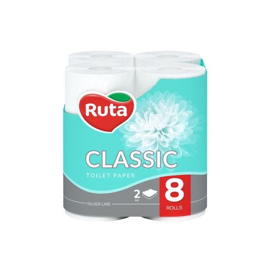 Туалетная бумага RUTA Classic, 2 слоя, 8 рулонов, изображение 2