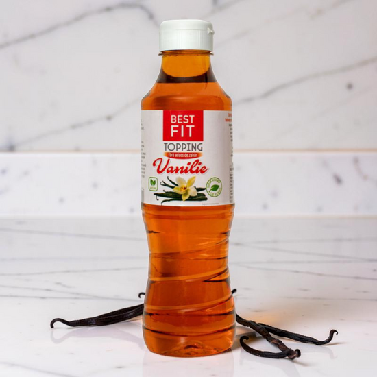 Topping BEST FIT cu aroma de vanilie, fara zahar, cu indulcitor, 980 g