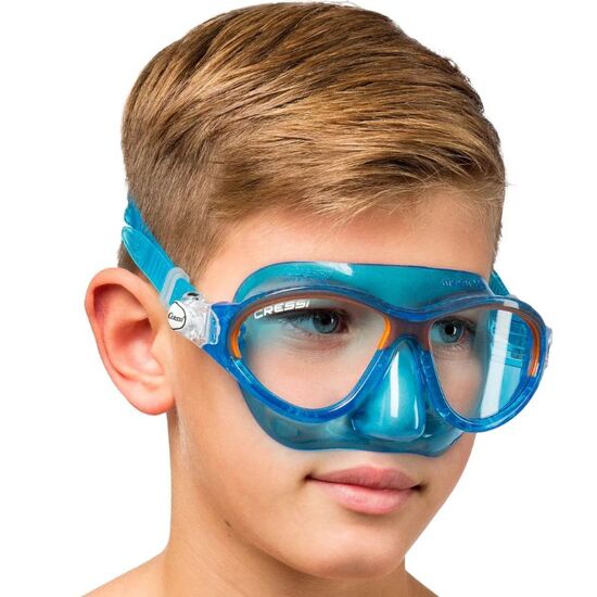 Masca inot CRESSI-SUB MOON KID MASK blue/orange