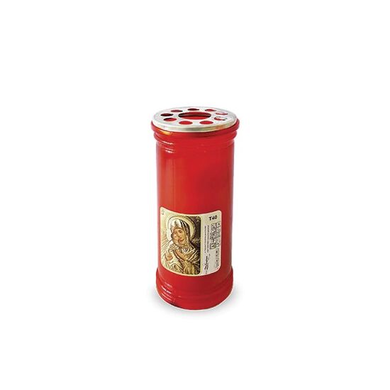 Lumânare comemorativă Classic,15.5X6.8 cm, 40 ore, Plastic, Rosu