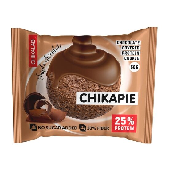 Biscuit glazurat CHIKALAB, triple ciocolată, 60 g