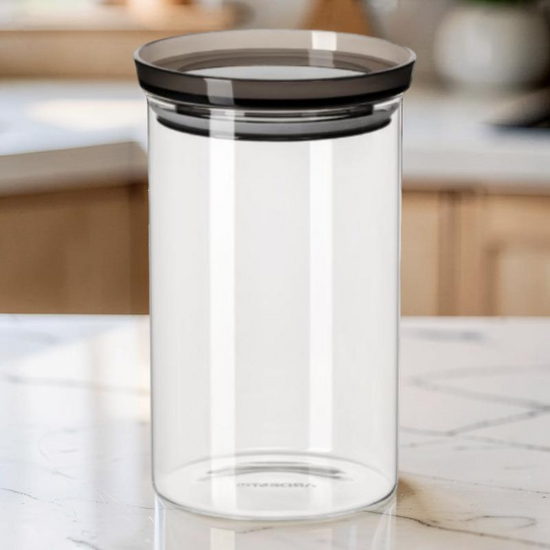Borcan de depozitare ARDESTO Fresh, sticla, plastic, silicon, 900 ml